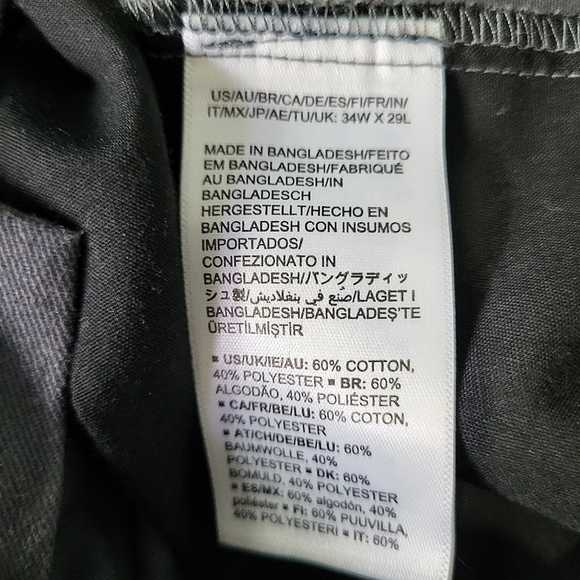 Amazon Essentials Men's Grey Classic-Fit Wrinkle-Resistant Pants Size 34 NWOT - Picture 9 of 12